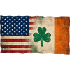 USA Ireland Flag Friendship Grunge