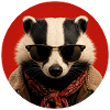 Stylischer Waschbär mit Sonnenbrille