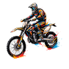 Farbexplosion Motocross Action