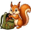 Squirrel Adventurer with Nuts