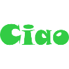 Ciao Grünes Pop-Logo Stil