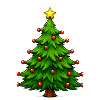 Leuchtender Christbaum mit Stern