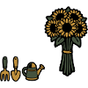 Sunflower Garden Tool Gardener Plants