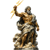 Zeus mit Blitz Antike Götterstatue