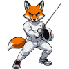 Fuchs Fechter im Weißanzug