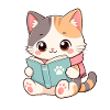 Kawaii Lesekätzchen