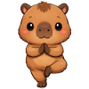 Capybara does yoga