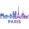 Paris Skyline Sketch