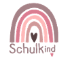 Schulkind Regenbogen Herz Design