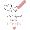 Viel Spaß beim Lernen Bleistift Herz