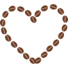 Kaffeebohnen Herz Design