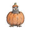 Pumpkin Pigeon Autumn Charm