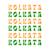 Kolkata Mosaic in Saffron & Emerald