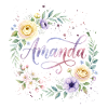 Amanda Flower Name Name Design