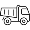 Dump Truck Minimal Line Art
