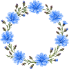 (Außer)gewöhnlicher Wegwartenkranz Blumenmotiv