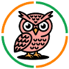 Eule im Kreis