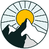 Sun over Mountains Circle Print