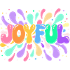 Happy Lettering in bunten Splittern