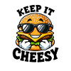 Cheeseburger Cartoon Fast Food Saying