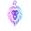Pastellgradient Leo Lion Design