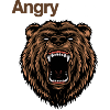 Angry Bear Graphic Print