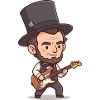 Abraham Lincoln Playing E-Guitar Independence Day