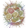 Zitrus-Zitronen-Grapefruit-Spritzkunst