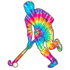 Tie-Dye Hockeyspieler Silhouette