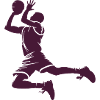 Dunk silhouette in basketball