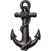 Classic anchor with rope