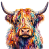 Rainbow Highland Kuh-Porträt
