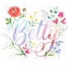 Floral Wreath Lettering Beauty Betty