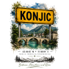 Konjic Bridge Landscape by the River