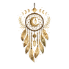 Moondream catcher with leaf tendrils