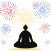 Fireworks of Silence: Meditation Figure
