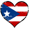 Puerto Rico Herzflagge used