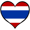 Drapeau du cœur de Thaïlande