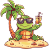 Turtle Summer Palm Tree