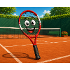 Raquette de tennis joyeuse