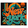 New York Retro Neon Print