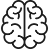 Gehirn-Glyphen-Minimalsymbol