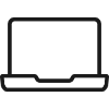 Laptop-Zeilensymbol Computertechnologie-Gerätesymbol