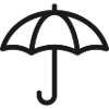 Schirmlinie-Symbol Minimalwetterschutz-Schild