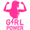 GIRL POWER Neon Silhouette