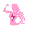 Pinkes Girl-Power Silhouette