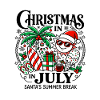 Christmas In July Santa Summer Break