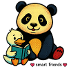 Panda et canard en lecture ensemble