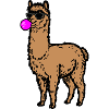 Cooles Lama im Minimal-Comic