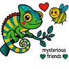 Chameleon and bee – mysterious friends